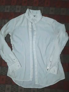 H&M White Long Sleeve Shirt