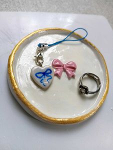 Pink Bow Trinket Dish