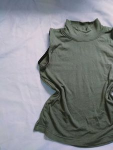Olive Fitted Top