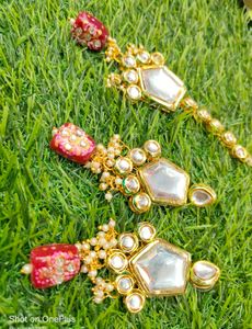 Multi Colour Polki Kundan Heavy Necklace