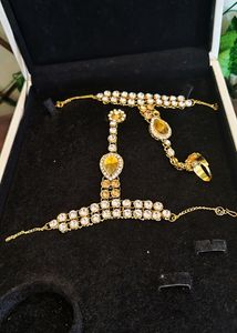 ONE HALF AND FULL SET TOGETHER BRIDAL JEWELLERY