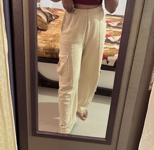 Beige Track Pants