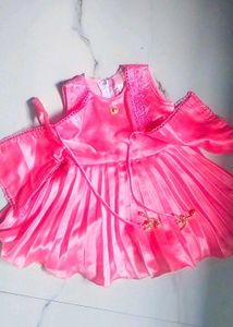Pink Dress with Lace Details