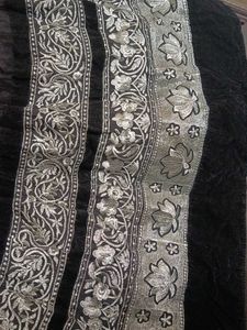 Elegant Black &amp; Silver Lehenga