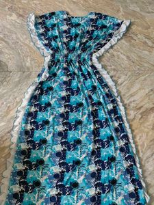 Blue Patterned night gown