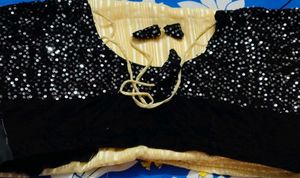 Elegant Yellow Saree with stitched blouse