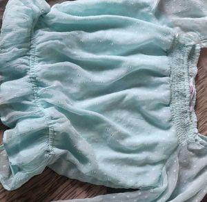 Honey by Pantaloons Women Sea Green SelfDesign Top