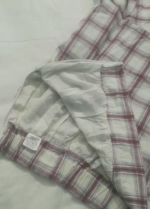 A White-red Checked Skirt.