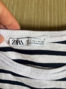 Zara Striped Cotton Tee