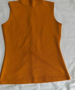 Vintage Mustard Sleeveless Top