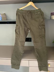 Olive Green Cargo Joggers