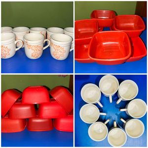 Combo Of Coffee Cups And Bowls (8+8)