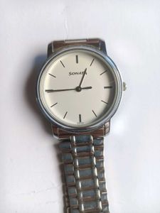 Sonata Silver Metallic Watch