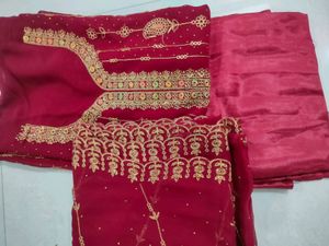 Maroon Embroidered Salwar Kameez
