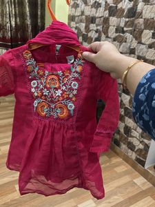 Girls&#39; Embroidered Top &amp; Bottom Set