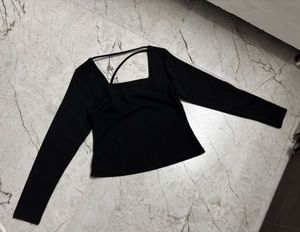 Stylish Black Long Sleeve Top-BRAND NEW WITHOUT TA