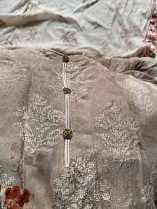 Nude Shade Kurta Pant Dupatta Set