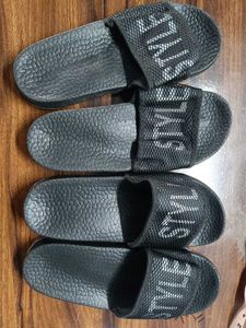 Black 'Style' Slides - Size 7