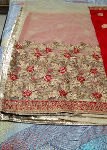 Heavy Wedding Wear Sari With Blouse