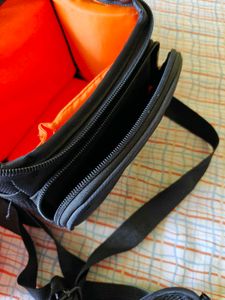 Orange-Lined Camera/Utility Bag
