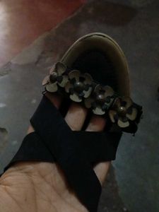 Criss Cross Black Sandals