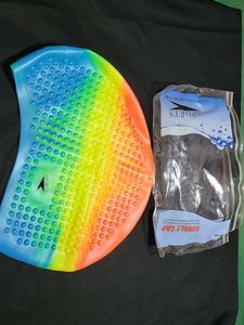 SPORTS 100% silicon, bubble swim cap.