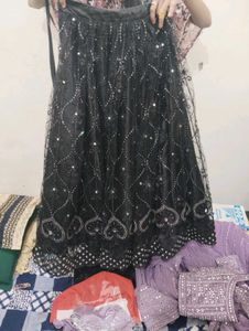 Heavy Wedding Elegant BlackLehenga Choli