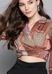 Stylish Print Crop Top