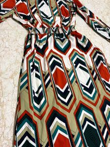 Patterned Midi Dress