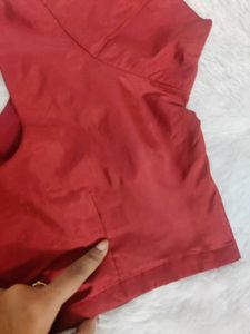 RED COTTON BLOUSE
