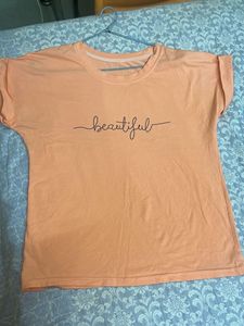 Peach 'Beautiful' Tee