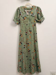 Vintage Floral Midi Dress