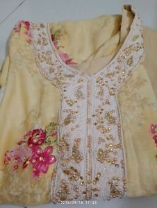 Elegant Yellow Embroidered Salwar Kameez