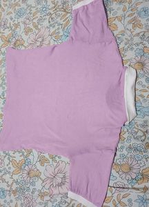 Lilac Top w/ White Collar
