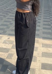 Black Strings Parachute Pant Urbanic