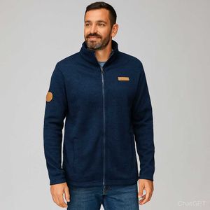 Blue Knit Jacket