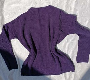 Cable Knit Purple Pullover 💜