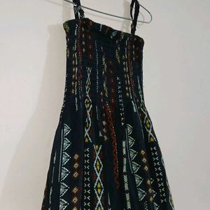 "Boho Chic Printed Maxi Dress with Spaghetti Strap