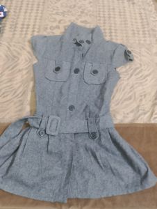 Wool Frock Onepiece With Belt