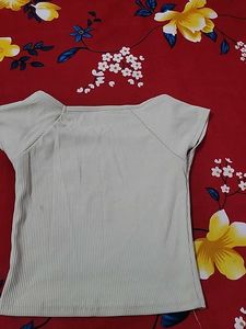 Ribbed Square Neck Top