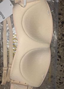Beige Bandeau Bra