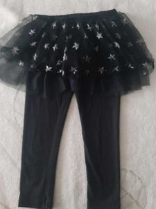 Frilly Skirt With Attached Leggings For Baby Girls