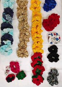 Multiple Style And Colors Scrunchies Combo ( 3 )