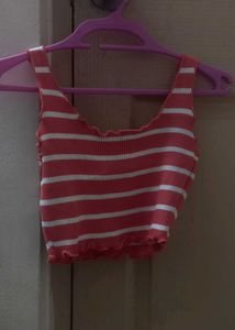 Red And White Striped Tank Top