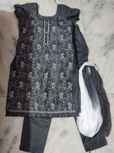 Grey Kurta Set