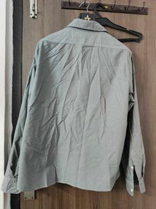 Gray Casual Men Shirt