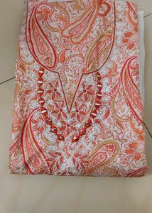 Paisley Print Embellished Kurti