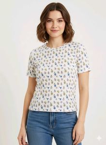 Floral Print Top with short sleeves