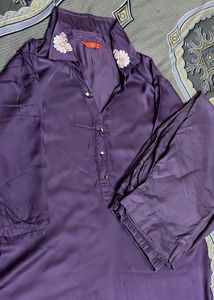 Elegant Purple Kurta Set