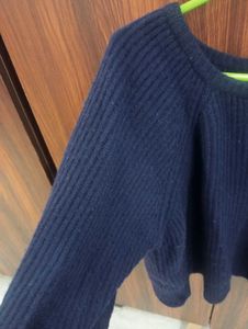 Korean Blue Knit Sweater